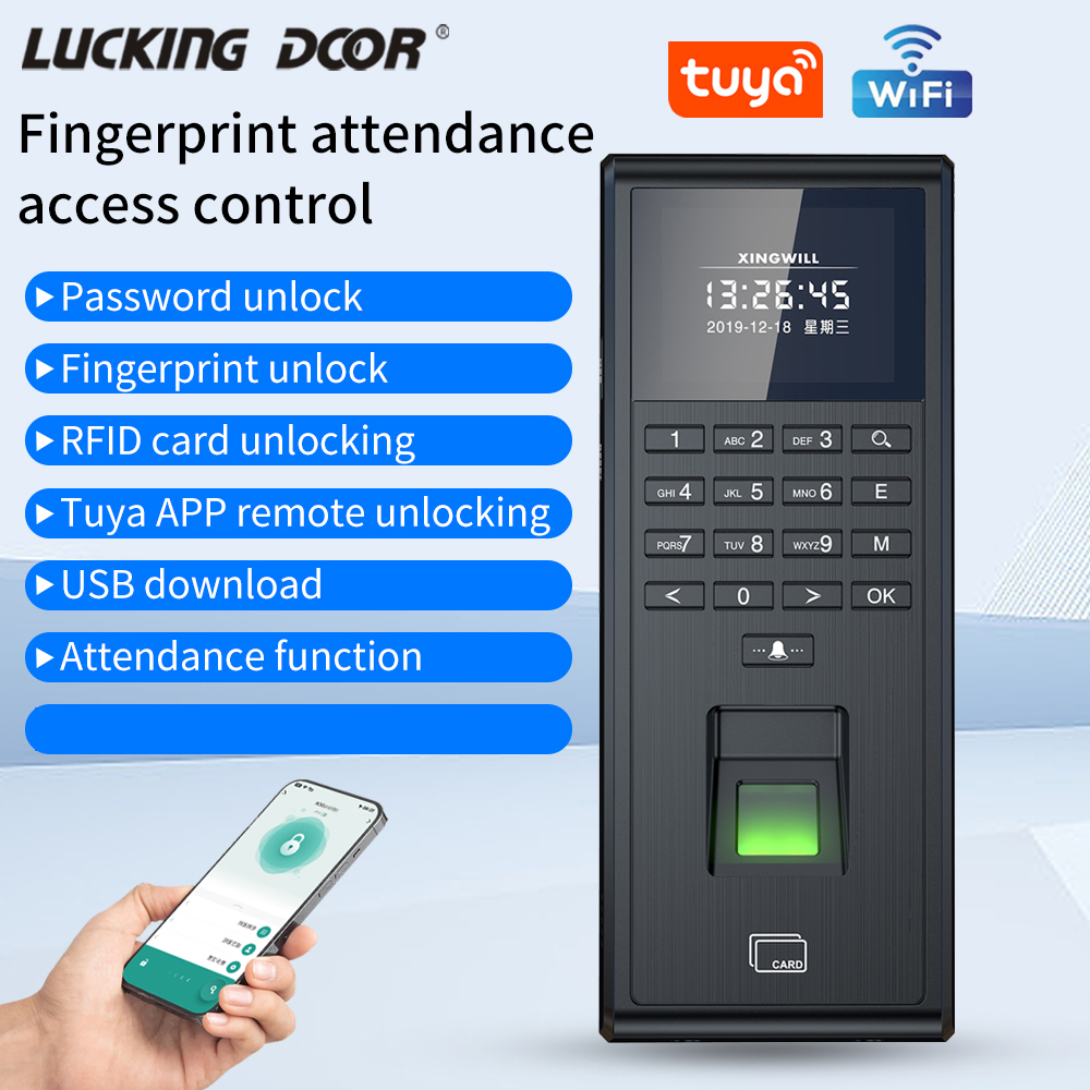 Smart Door Lock Wifi - Tuya Smart Biometric Fingerprint Recognition Time