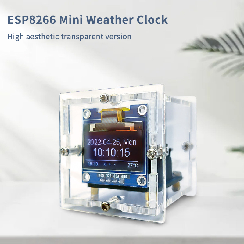 ESP8266 Mini Weather Clock Kit - огляд і ціна Electronics Project Kit