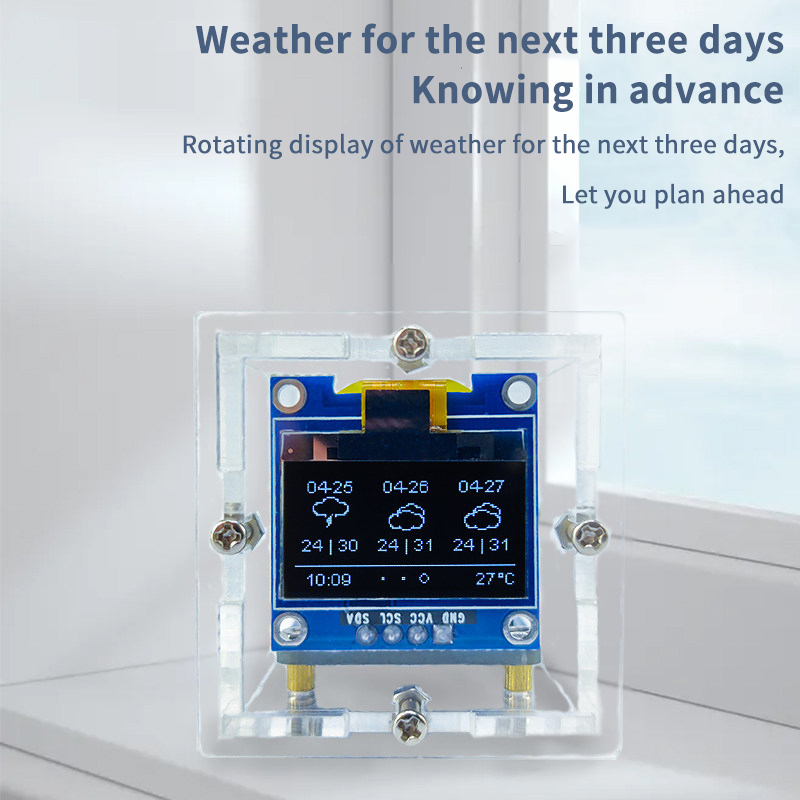 ESP8266 Mini Weather Clock Kit - огляд і ціна Electronics Project Kit
