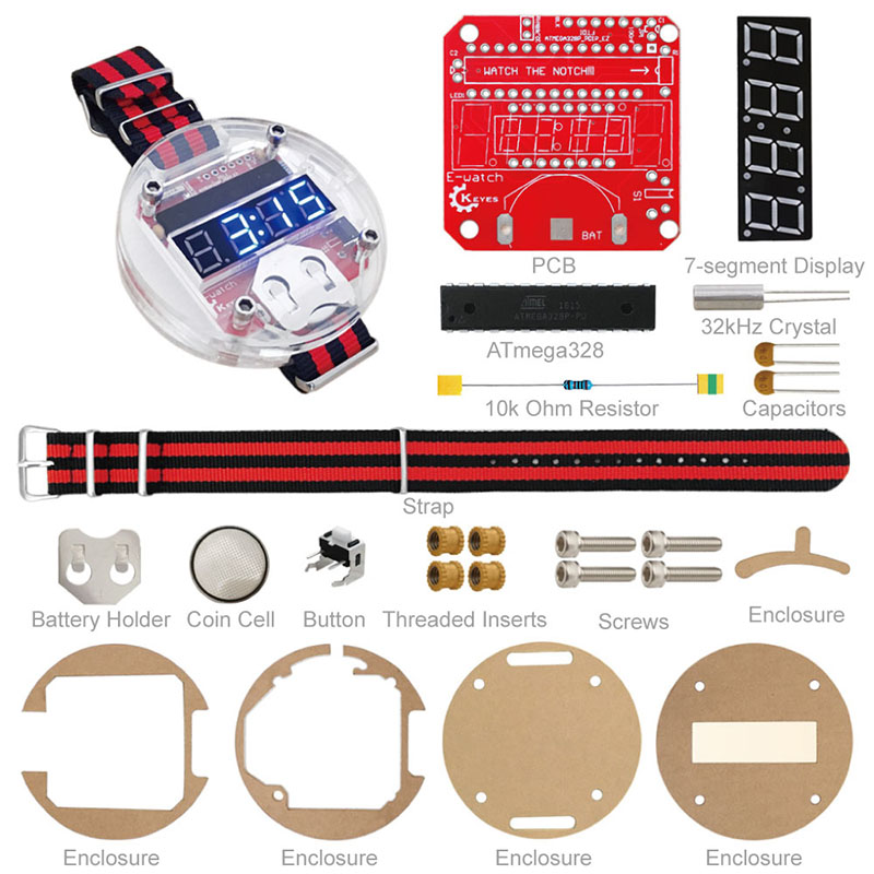 Single Chip LED Kit Clock DIY  - огляд і ціна Microcontroller Kit