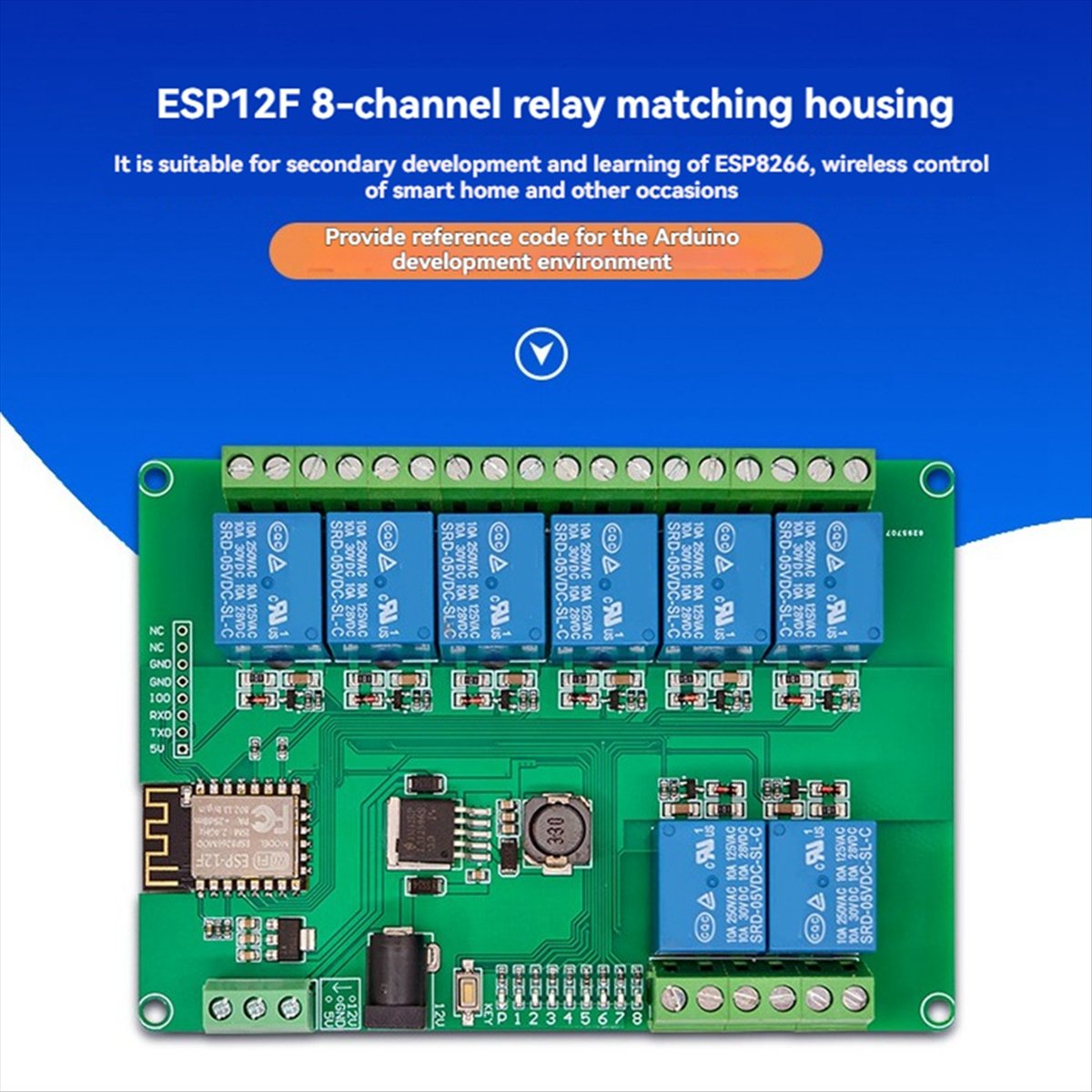 A99X 8-CH Relay Module DC12-24 - огляд і ціна Esp8266 Relay Module