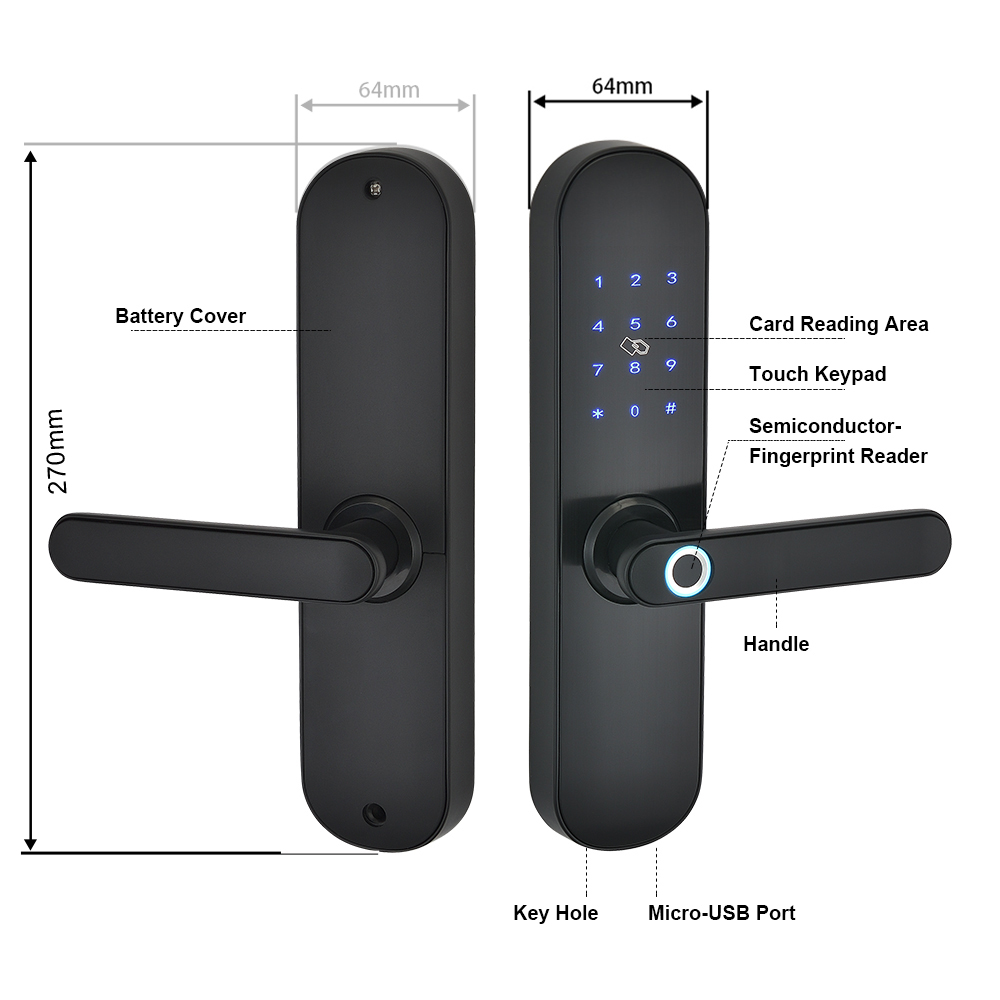 TUYA Smart Door Lock Digital C - огляд і ціна Smart Door Lock Wifi
