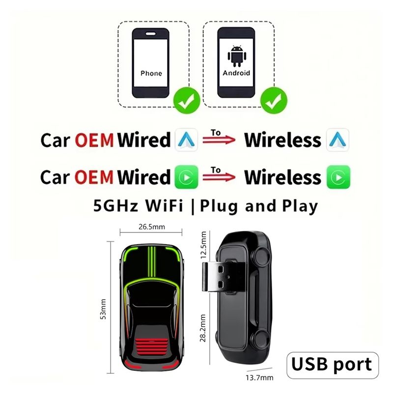 Wireless Carplay Adapter Andro - огляд і ціна Wifi Smart Plug