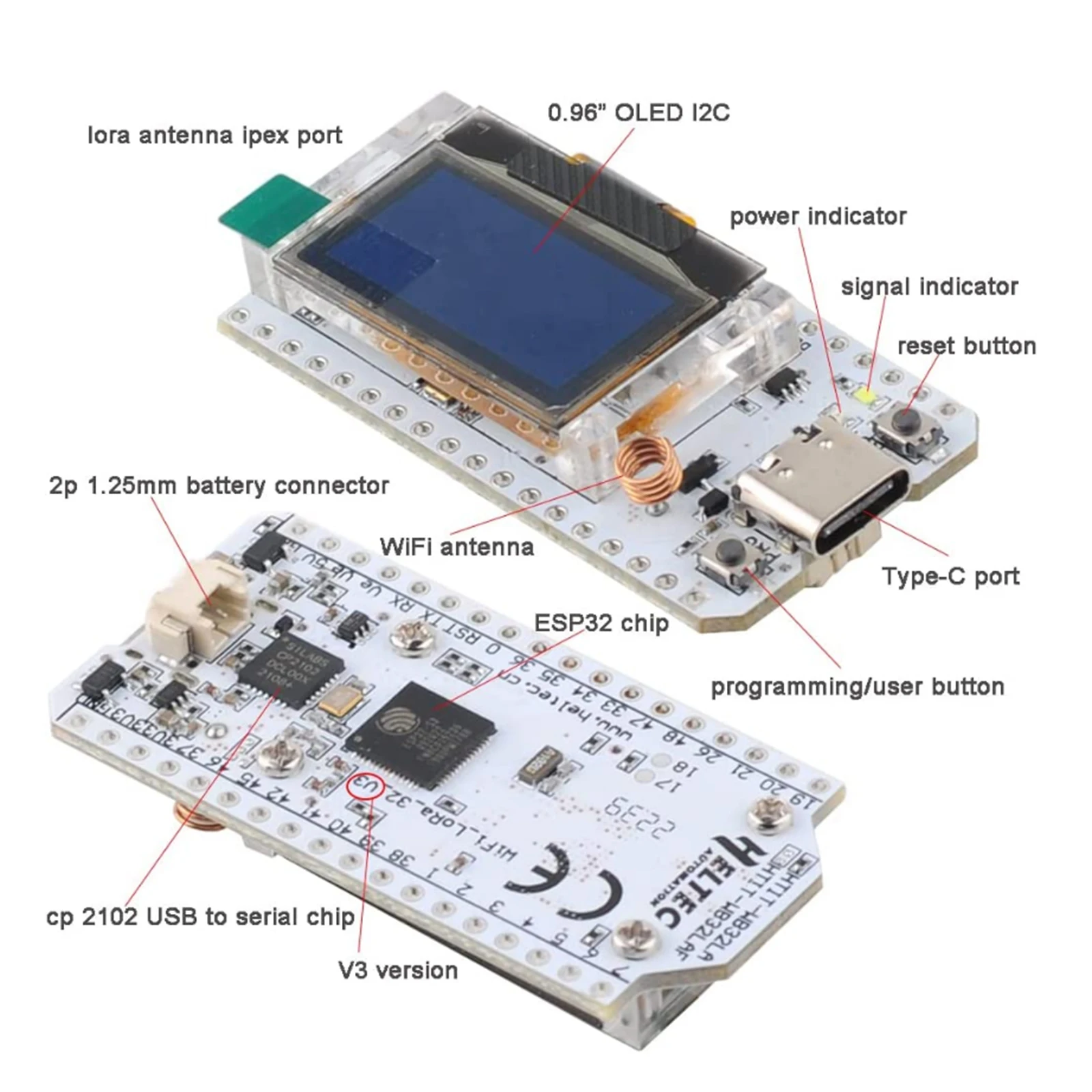 WIFI Lora Kit 32 V3 915MHz ESP - огляд і ціна Esp32 Smart Home Kit