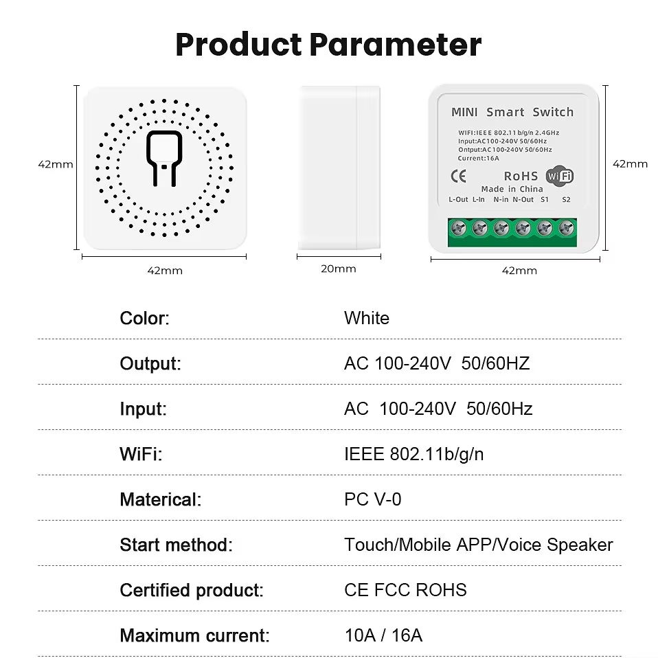 Mini 16A WiFi Switch Smart Lif - огляд і ціна Smart Home Automation Kit