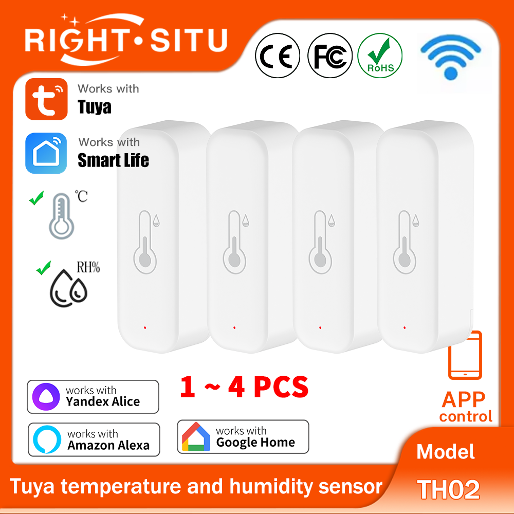 1~4pcs Tuya WiFi Temperature H - огляд і ціна Smart Home Automation Kit