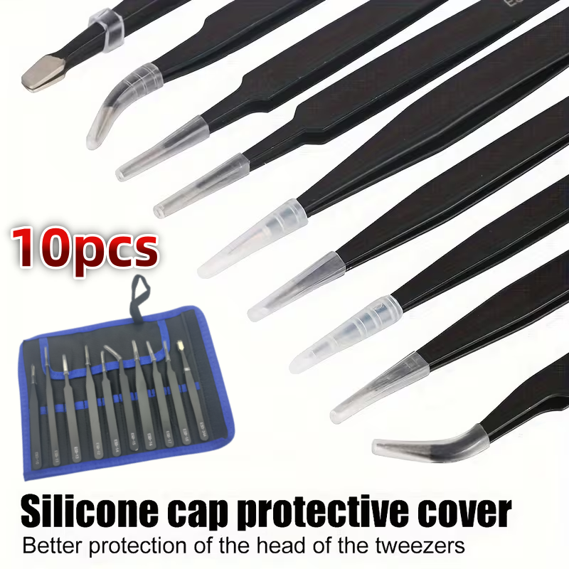 10Pcs ESD Anti‑Static Tweezers - огляд і ціна Electronics Project Kit