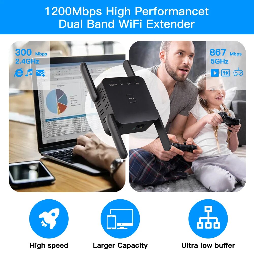 WiFi Repeater 1200Mbps 2.4GHz/ - огляд і ціна Wifi Smart Plug
