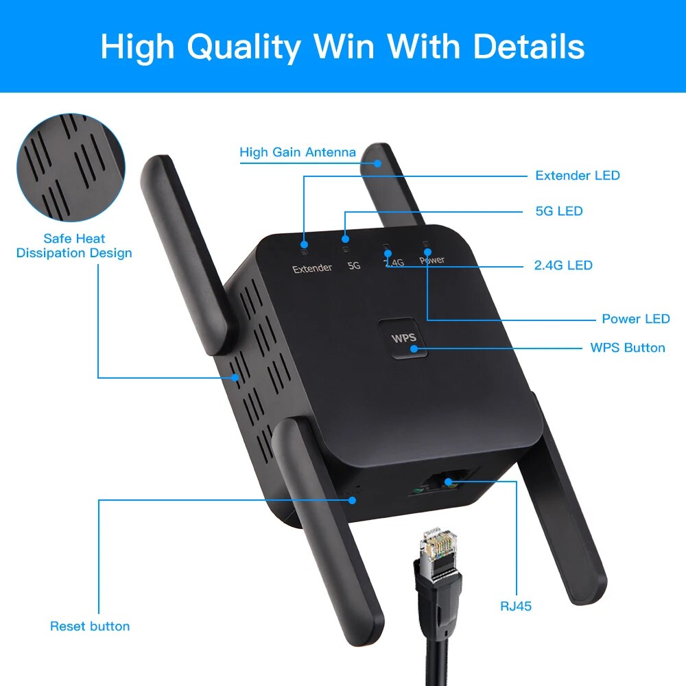 WiFi Repeater 1200Mbps 2.4GHz/ - огляд і ціна Wifi Smart Plug