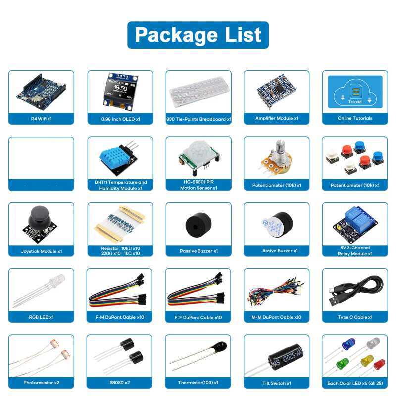 UNO R4 WiFi Compatible Develop - огляд і ціна Electronics Project Kit