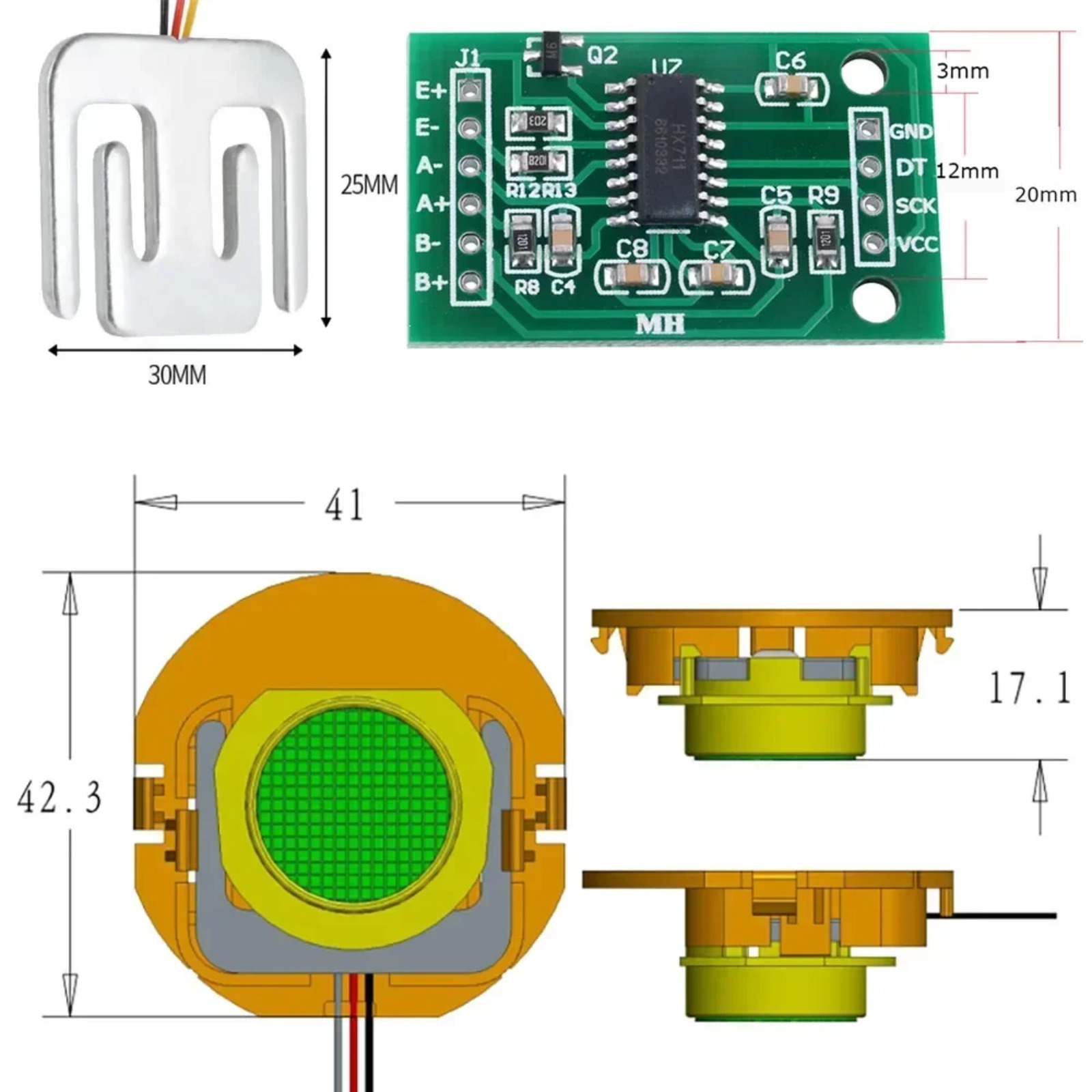DIYmall 50KG Load Cell Weight  - огляд і ціна Sensor Kit Arduino