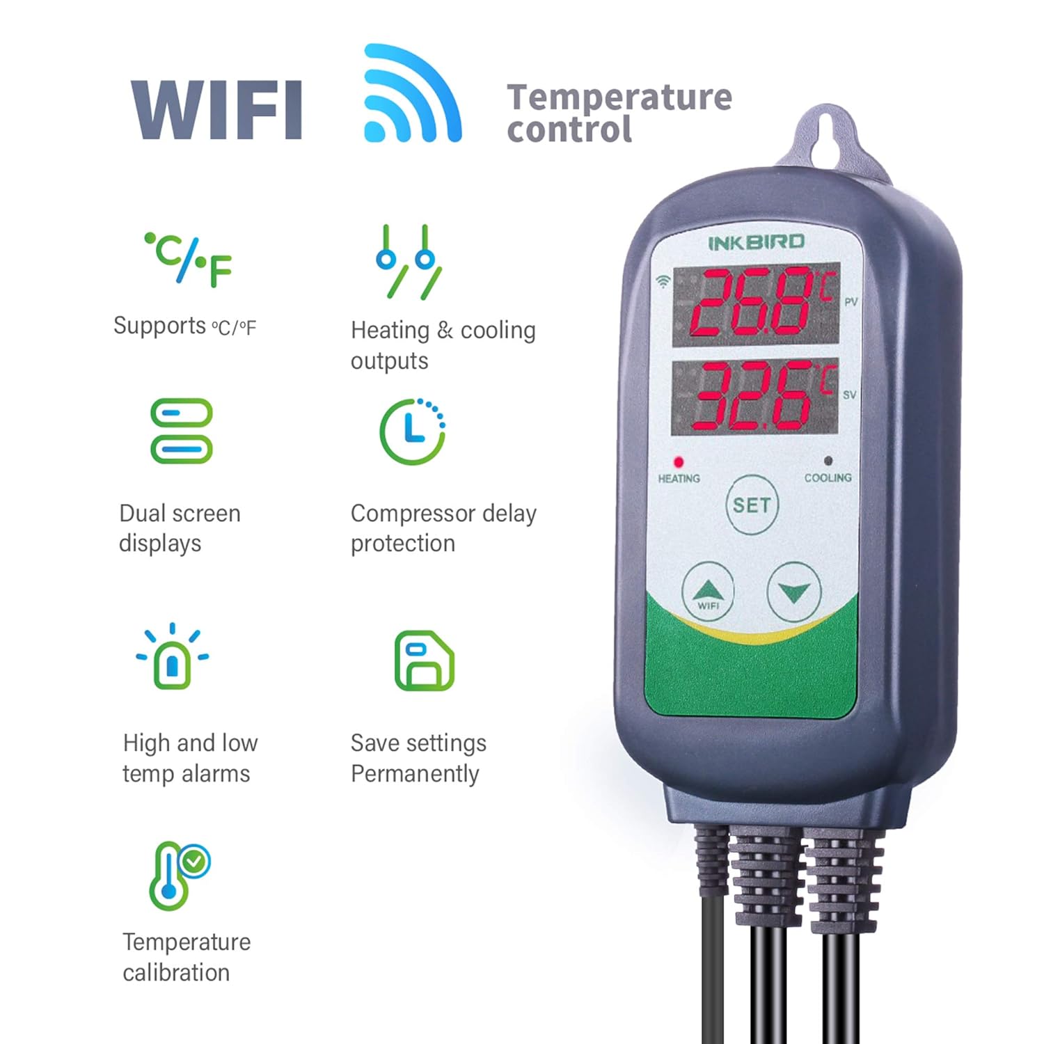 INKBIRD ITC-308-WiFi Digital T - огляд і ціна Wifi Thermostat