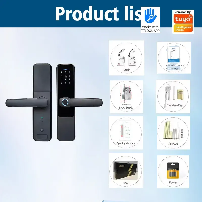 Tuya Wifi Password Fingerprint - огляд і ціна Smart Door Lock Wifi