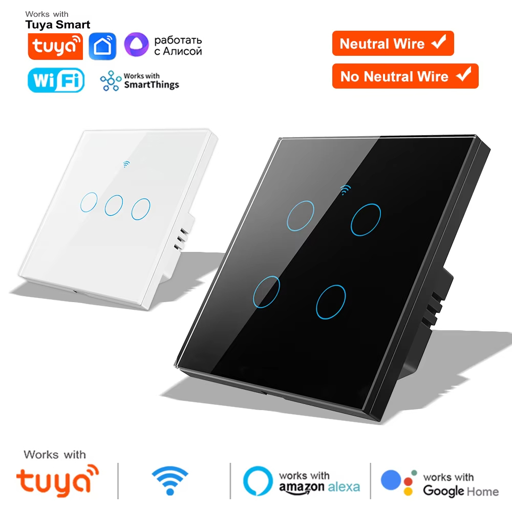 1 2 3 4 Gang WiFi RF 433mhz To - огляд і ціна Smart Light Switch Wifi