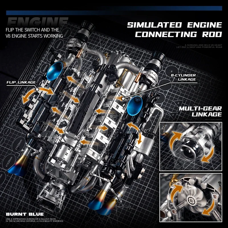 V8 Engine Building Kit for Adu - огляд і ціна Stem Robotics Kit