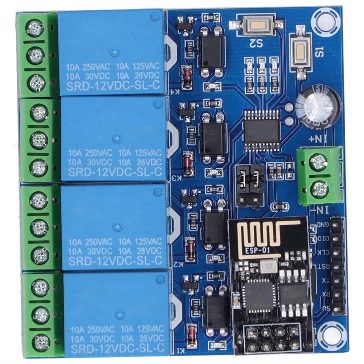 Super Sale 4 Channel WiFi Wire - огляд і ціна Esp8266 Relay Module