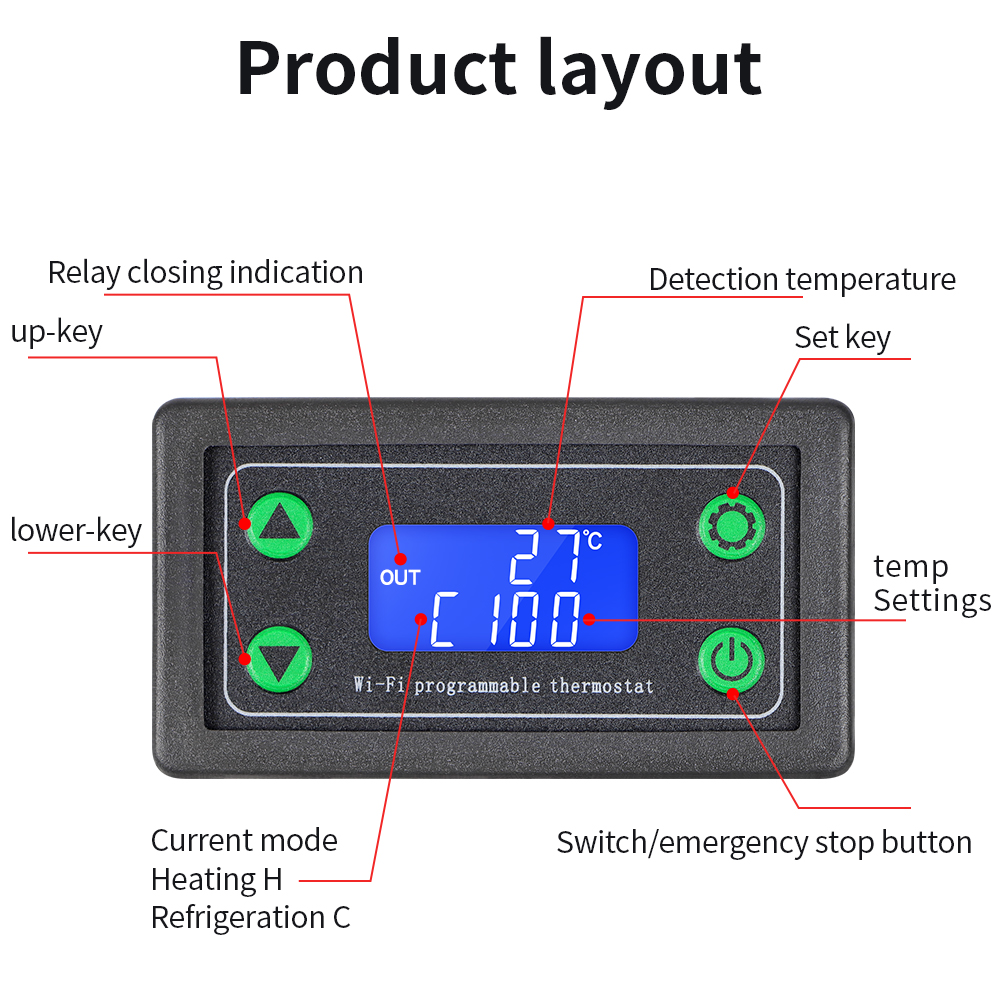 DC12-36V LED Digital Temperatu - огляд і ціна Wifi Thermostat