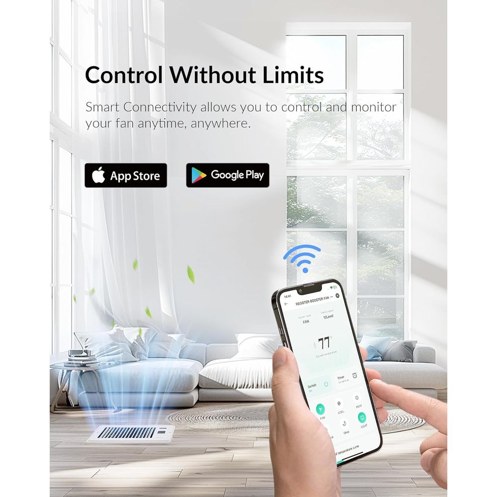 Super Quiet Register Booster F - огляд і ціна Wifi Thermostat