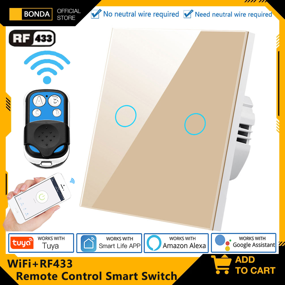 Tuya EU WiFi+RF433 Smart Remot - огляд і ціна Smart Light Switch Wifi