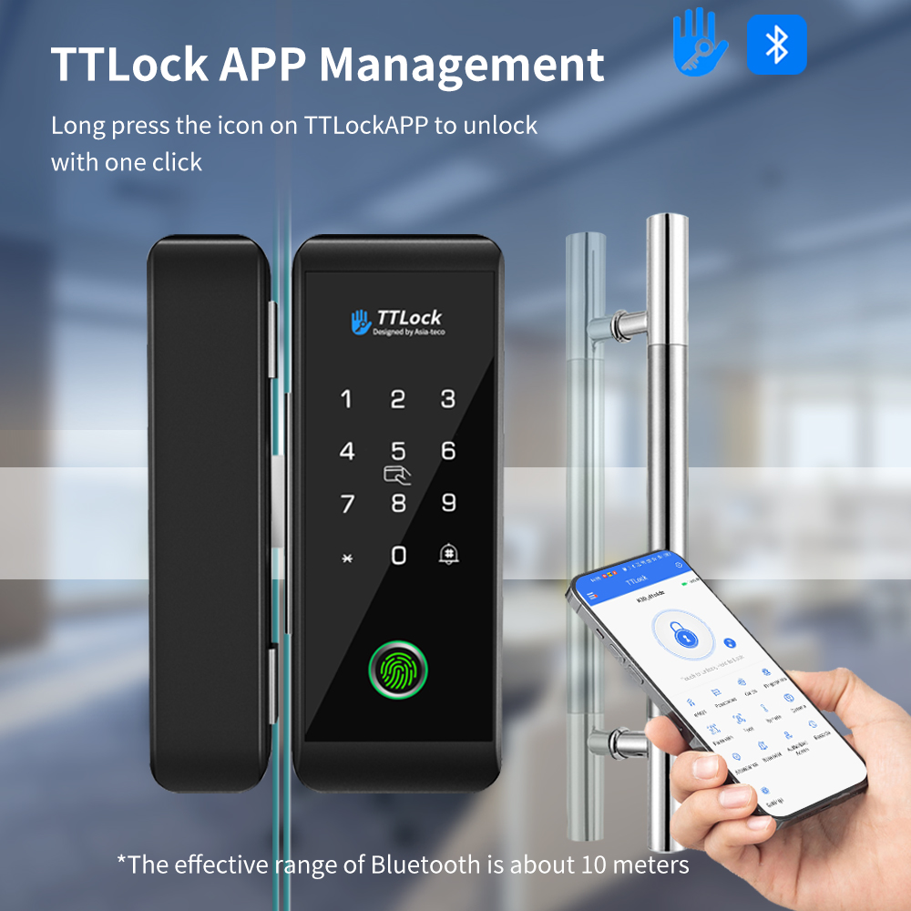 TTLOCK Smart Glass Lock Finger - огляд і ціна Smart Door Lock Wifi