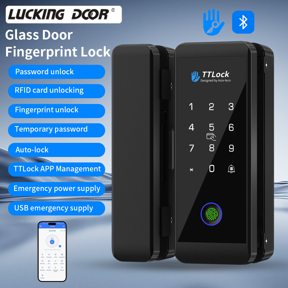 TTLOCK Smart Glass Lock Finger - огляд і ціна Smart Door Lock Wifi