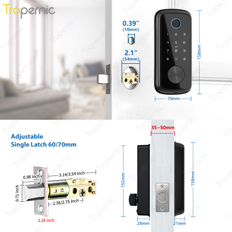 Tuya Zigbee Door Deadbolt Lock - огляд і ціна Smart Door Lock Wifi