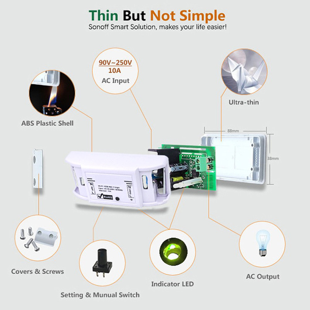 1Pcs WiFi Smart Switch Univers - огляд і ціна Smart Light Switch Wifi