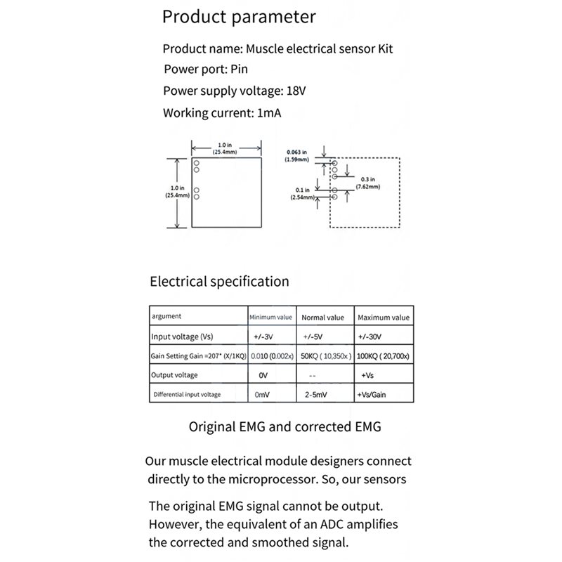B50B-3X Muscle Electrical Sens - огляд і ціна Sensor Kit Arduino