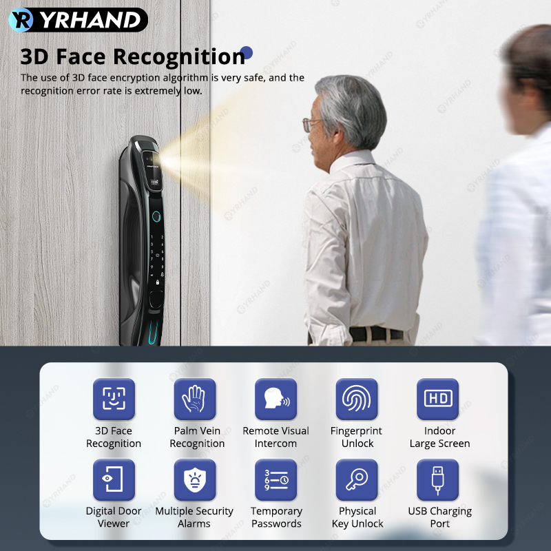 Smart Lock 3D Face Recognition - огляд і ціна Smart Door Lock Wifi